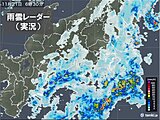 関東　雨の月曜日　昼頃まで雷雨の所も　北風で空気ヒンヤリ