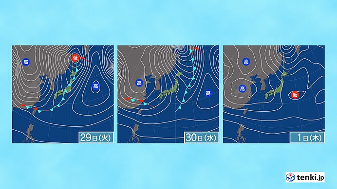 暖かさから急に冬の寒さへ