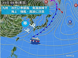 九州　30日　寒気強まり真冬並みの寒さへ　強風・高波に注意