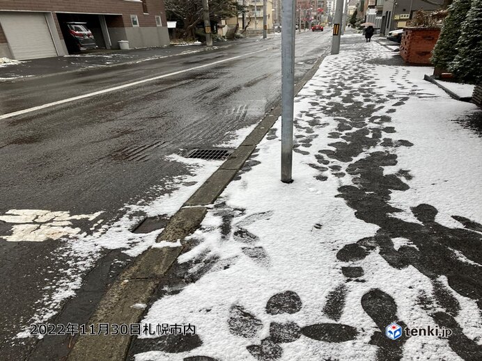 北海道　今朝の札幌は積雪2センチに