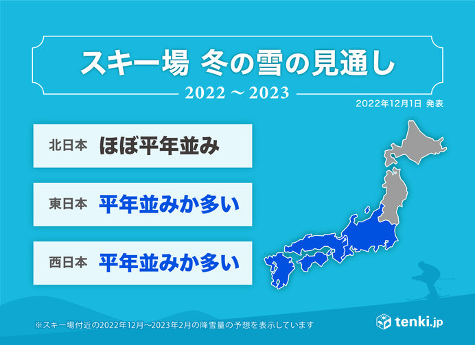 スキー場　冬の雪の見通し　スキー場オープン間に合うか　年末年始は十分な積雪に期待