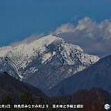 谷川岳は冬の姿に　関東でも上越国境の山は本格的に雪化粧　スキー場の積雪に期待