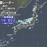 日本海側は大気の状態が不安定　ザーザー降りの雨も　午後も強い雨や雷雨に注意