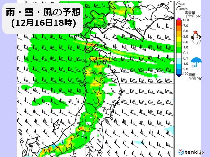 東北で積雪急増 24時間降雪量 山形県で70センチ以上の所も 交通障害に注意(気象予報士 日直主任 2022年12月16日) - 日本気象協会  tenki.jp