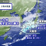 関東から九州　冷たい雨で広く真冬並みの寒さ　あす18日以降も厳しい寒さ続く