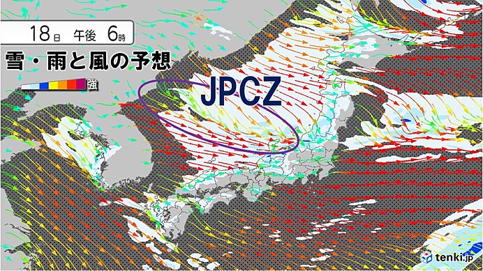 19日にかけて冬の嵐 北陸を中心に「JPCZ」による大雪に警戒 平地も積雪急増(気象予報士 青山 亜紀子 2022年12月18日) - tenki.jp