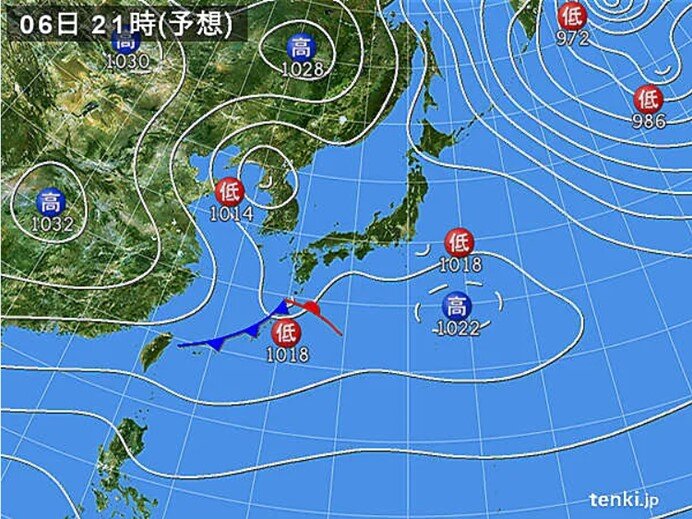 6日の気圧配置