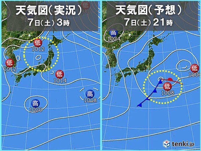 雪は山沿いが中心
