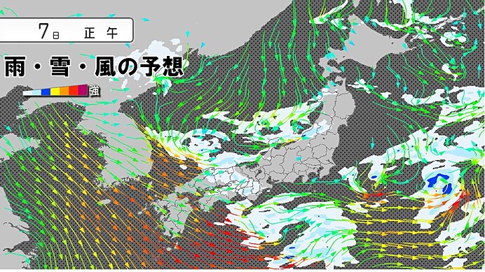 3連休初日　西・東日本は短時間強雨に注意　本州の南を低気圧が東進　雪のエリアは?