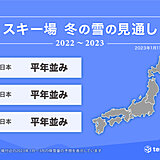 スキー場　冬の雪の見通し　1月下旬から急増　平年並みに