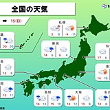 土曜の朝は西日本太平洋側で雨が強まる　日曜は北海道で真冬並みの寒さ　広く真冬日に