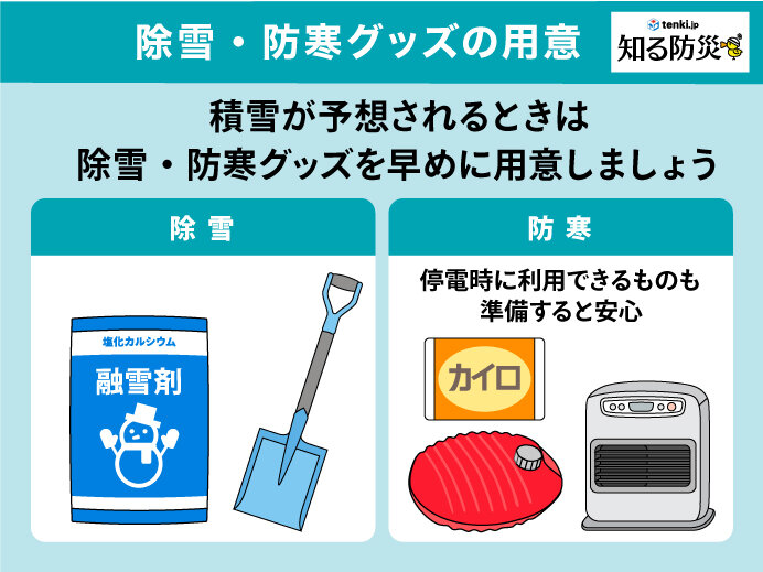 太平洋側でも積雪か　除雪・防寒グッズの用意を