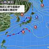 北海道　23日夜は太平洋側を中心に広く雪　吹雪や局地的な大雪、突風に注意