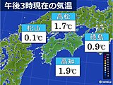 四国地方　厳しい寒さ　あす朝にかけて平野部でも大雪の恐れ