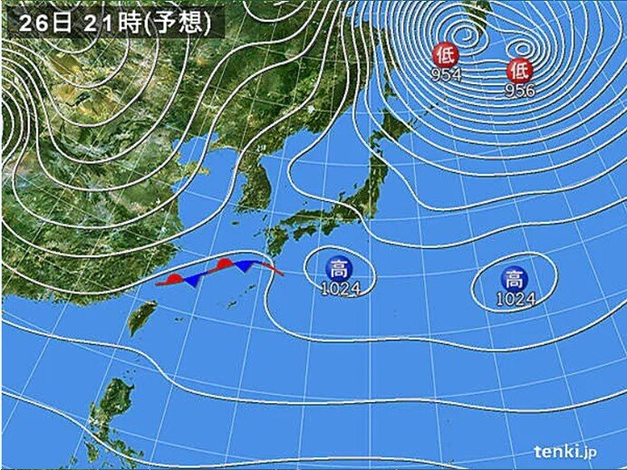 きょうの天気図