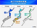 1か月　寒波の影響まだ続く　2月初めは日本海側で大雪　2月中頃から気温急上昇も