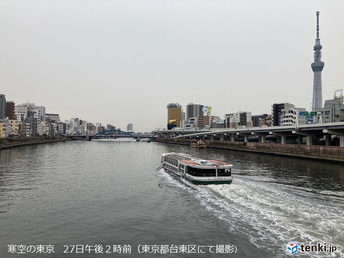 関東　雪雲かかり始める　夜にかけて平野部も雪やみぞれに　積雪や凍結注意