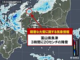 「顕著な大雪に関する富山県気象情報」気象台発表