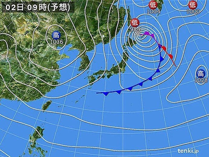 あす2日　北海道や東北は暴風・高波などに警戒　この時期らしい寒さ