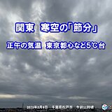 関東　寒空の「節分」　正午の気温は5℃台も　あす「立春」も気温低め