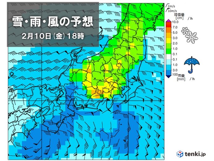 10日(金)～11日(土)関東甲信の平野部でも積雪の可能性