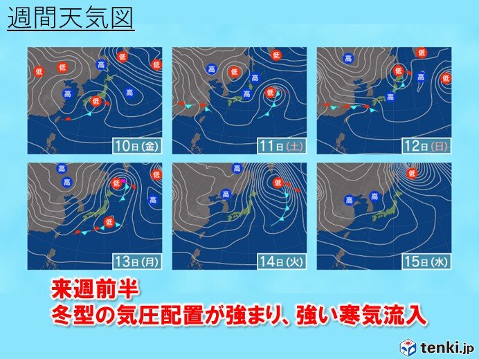 この先は寒暖差が激しい　10日は雪や雨で寒さ戻る　来週前半は季節風強く極寒に