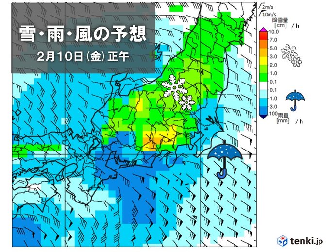 10日　東京23区でも積雪　内陸部中心に大雪の恐れ　帰宅時は交通機関の乱れに警戒