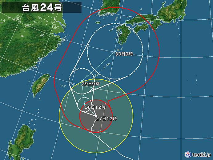 台風24号の現況