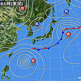 28日　広く晴れるが　沖縄には台風接近