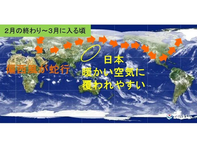 成層圏突然昇温が発生中　来週前半は冬の寒さ　そのあと3月に入る頃にかけて高温傾向