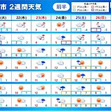 2週間天気　今週は真冬並みの寒さも　3月は一気に春本番の暖かさ　スギ花粉ピークに