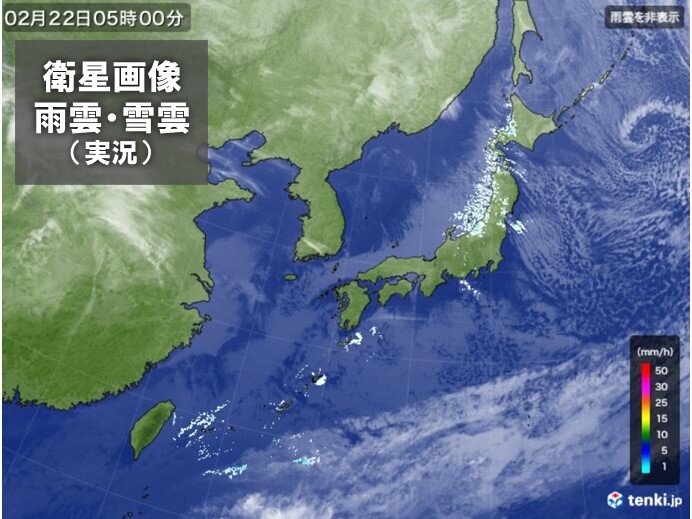 日本海側の雪　昼頃まで