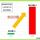 東京多摩地区の2月の花粉飛散量　昨年の「約20倍」　まだ序盤でこれから本格飛散へ