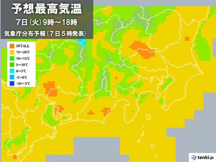 各地とも晴れ　4月上旬から中旬並みの暖かさ
