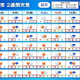 2週間天気　今週はゴールデンウィーク頃の陽気も　寒暖差大　13日頃は荒天の恐れ