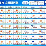 関東　土曜は雨でヒンヤリ　来週も度々雨　東京の桜は開花間近　お花見は天気の確認を