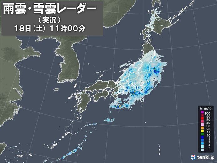 東海～関東は冷たい雨　東北南部は湿った雪　雨や雪いつまで?