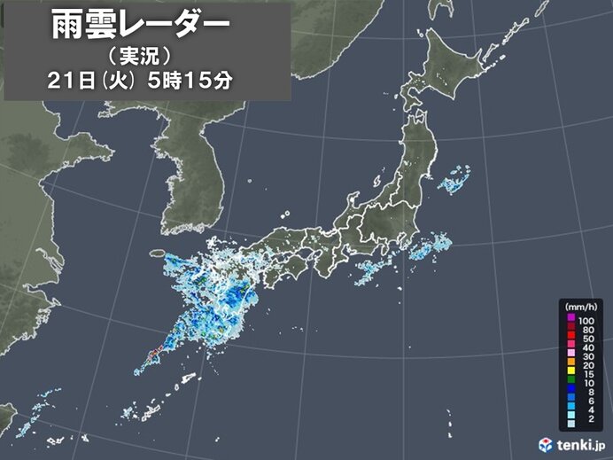 九州～関東は所々で雨　お出かけには雨具を