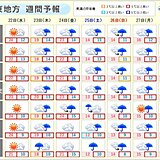 関東週間　週明けまで前線停滞　雨の降る日が多く天気がぐずつく　お花見に最適な日は