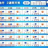 東北2週間天気　桜前線北上も週末は雨が降りやすい　お花見日和はいつ?