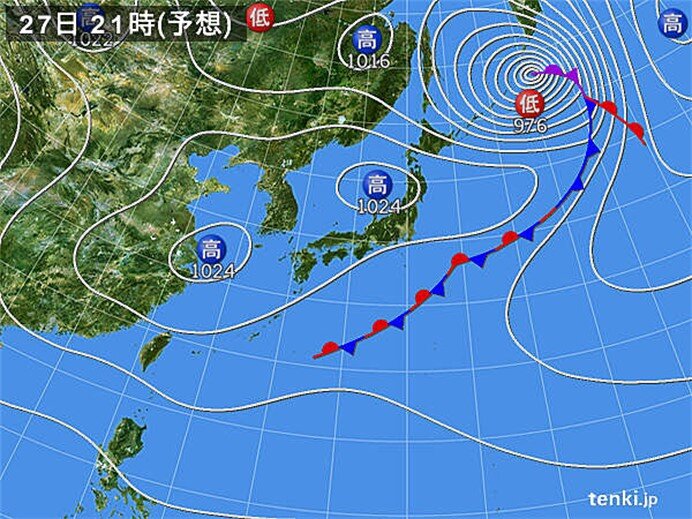 日中は広く晴れる　関東甲信はにわか雨に注意