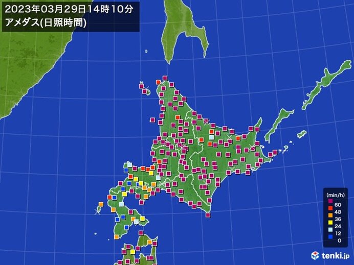 北海道　春に三日の晴れなし?　気温の高い状態はしばらく続く
