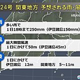 台風この後関東接近　時速180kmの風も