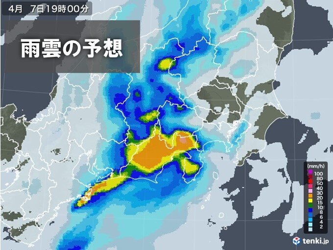 帰宅時間は関東や静岡などで雨強まる