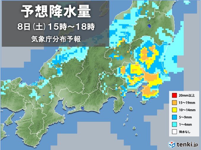 関東　あす8日(土)は大気の状態が非常に不安定　午後は急な雷雨や突風の恐れ