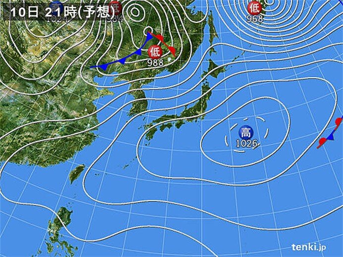 全国的に晴れ　紫外線や花粉に注意