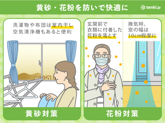 あす13日にかけて花粉が多く飛散する所も 黄砂の影響も続く 花粉症の