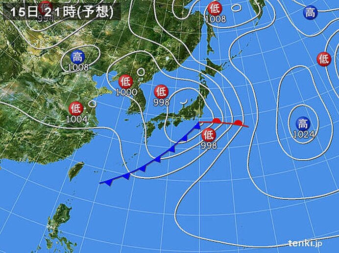西日本や東日本の太平洋側を中心に大気の状態が不安定