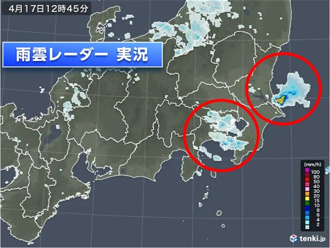 関東　局地的に雨雲が発達中　広く「雷注意報」　都心も急な強い雨・落雷・突風に注意