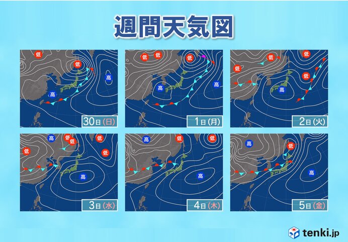 天気は短い周期で変わる　晴れる日は貴重